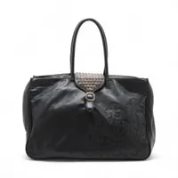 クロムハーツ　ブラック ボストンバッグ CHROME HEARTS クロムハーツ フルセメタリークロス ボストン