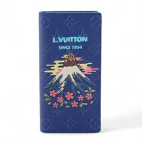 ヴィトン モノグラム ポルトフォイユブラザ M25985 ブルー ロング