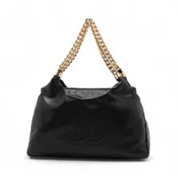 シャネル ココマーク ラムスキン チェーンショルダーバッグ ブラック ゴールド金具 11番台