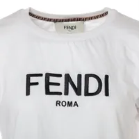 【最終価格】完売品⭐︎フーディシャツ　ホワイト フェンディ 22年 コットン Tシャツ XS レディース ホワイト