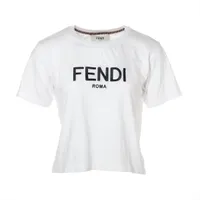 フェンディ 22年 コットン Tシャツ XS レディース ホワイト