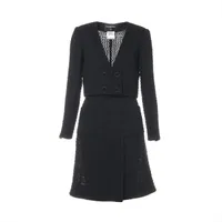 CHANEL シャネル　09P ベロア　ココマーク　総柄チュニック シャネル CHANEL ココマーク ベロア ワンピース ブラック