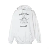 バレンシアガ☆オフホワイト オーバーサイズパーカー バレンシアガ 20年 コットン パーカー XXL メンズ ホワイト