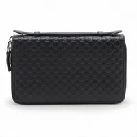 グッチ ジップアラウンドウォレット マイクログッチシマ 449391 GUCCI 新品 グッチ 長財布 ブラック 449391 BMJ1G 1000 マイクロ