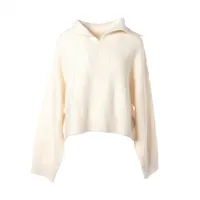 エルメス 25AW ウール ニット 38 レディース ホワイト  H5H2624D3