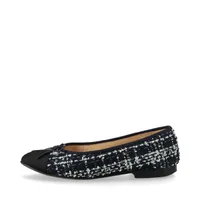 シャネル CHANEL ココマーク レザー フラット　38 1/2 リボン シャネル CHANEL ココマーク レザー フラット 38 1/2 リボン
