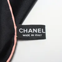 シャネル ココマーク アイコン 20B スカーフ シルク ブラック×ピンク 渋谷並木橋店】2024年春夏 CHANEL シャネル スカーフ ココマーク