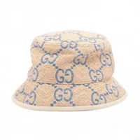 CELINE パームツリー柄 バケットハット セリーヌ ロゴ バケットハット ナイロン ブラック アロハ パーム