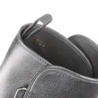 魔*い様 クリスチャンディオール アンクル ブーツ ブラック レザー レディース クリスチャンディオール アンプラント レザー ショートブーツ 34