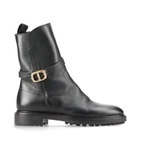 クリスチャンディオール アンプラント レザー ショートブーツ 34