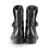 クリスチャンディオール アンプラント レザー ショートブーツ 34