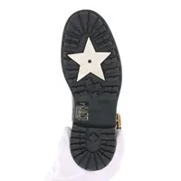 クリスチャンディオール アンプラント レザー ショートブーツ 34