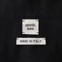 エルメス コットン シャツワンピース 34 レディース ブラック 5H0586DB