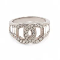 セリーヌ トリオンフ リング 52 メタル×ラインストーン シルバー