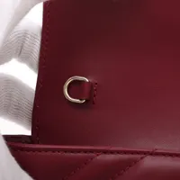 グッチ GGマーモント レザー チェーンショルダーバッグ ボルドー