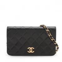 シャネル マトラッセ ラムスキン チェーンショルダーバッグ ブラック ゴールド金具 5番台