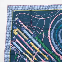 エルメス カレ90 Fouets et Badines 鞭とグリップ スカーフ シルク