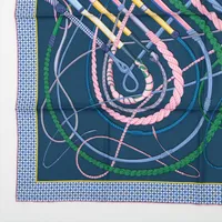 エルメス カレ90 Fouets et Badines 鞭とグリップ スカーフ シルク