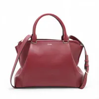 未使用✨バーバリー　サフィアーノレザー　ノバチェック ハンドバッグ　ボルドー バーバリー ノバチェック キャンバス×レザー ハンドバッグ ボルドー