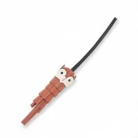 エルメス パドックバレニアブーツ チャーム レザー ブラウン×イエロー エルメス パドックバレニアブーツ チャーム レザー ブラウン