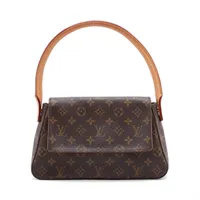 ヴィトン モノグラム ミニルーピング M51147 ブラウン