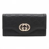【✨アッチュ ✨】 グッチ GGマーモント 長財布 ブラック 付属品完備 GUCCI グッチ財布 二つ折り長財布 レディース GGマーモント