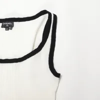 Chanel Coco Mark 25S Cotton Tank top 34 Ladies' White P79494K11480