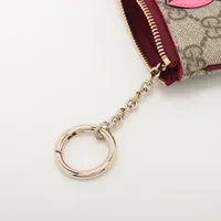未使用級✨グッチ♡グッチズーぶたさんコインケース　スプリームPVC　ゴールド金具 未使用級✨グッチ♡グッチズーぶたさんコインケース スプリーム