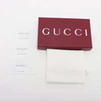 グッチ GGスプリーム PVC コインケース ベージュxボルドー