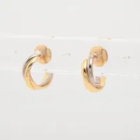 【美品】カルティエ　トリニティ　ピアス　片耳用　750 PG×WG カルティエ トリニティ ピアス 750(YG×PG×WG) 4.4g A3893627
