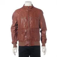 ブルネロクチネリ レザー レザージャケット M メンズ ブラウン