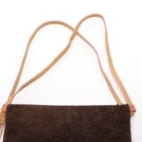 バッグ CELINE C MACADAM SUEDE LEATHER HAND BAG CELINE Semi-Shoulder Bag Orange Brown C Macadam MC99/2