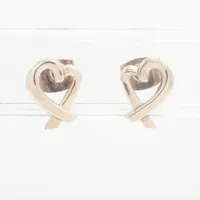 超希少　Tiffany パフハート　ダブル　ドロップピアス　両耳　シルバー925 超希少 Tiffany パフハート ダブル ドロップピアス 両耳