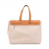 エルメス エールバッグ カバスMM トワルGMxヴァッシュハンター ベージュ シルバー金具 □G:2003年