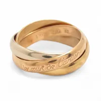 極美品 カルティエ トリニティリング 750 K18YG WG PG ♯53 極美品 カルティエ トリニティリング 750 K18YG WG PG ♯53