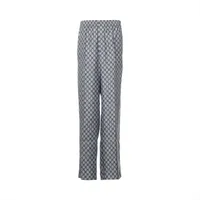 バレンシアガ 22SS コットン パンツ 48 メンズ ホワイト×ネイビー