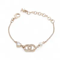 シャネル ココマーク B25B ブレスレット GP×ラインストーン×フェイク