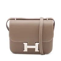 エルメス コンスタンス3 ミニ18 ミロワール ヴォーエプソン エトゥープ シルバー金具 K:2025年