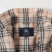 バーバリーロンドン ノバチェック ポリエステル ステンカラーコート 40