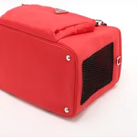 プラダ テスート ナイロン ペット用 キャリーバッグ レッド 2VC030
