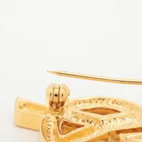 YVES SAINT LAURENT イブサンローラン クロスブローチ ゴールド YVES SAINT LAURENT イブサンローラン クロスブローチ ゴールド