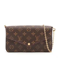 ヴィトン モノグラム ポシェットフェリシー M61276 ブラウン ネーム入り