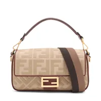 フェンディ ズッキーノ PVC×レザー チェーンショルダーバッグ