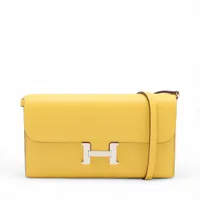 エルメス コンスタンスロング トゥーゴー ヴォーエプソン ジョーヌナプル シルバー金具 B:2023年