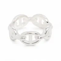 HERMES シェーヌダンクル アンシェネリング　シルバー　56 新品 HERMES シェーヌダンクル アンシェネ リング PM/52 シルバー 925