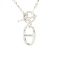 エルメス シェーヌダンクル アミュレット ネックレス 925 9.5g シルバー