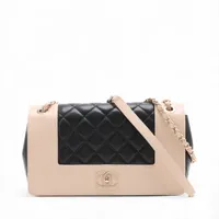 ラムスキン マトラッセ ダブルチェーンバッグ CHANEL マトラッセ ダブルフラップダブルチェーン 25 1990年