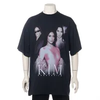 サッカーシャツ　バレンシア　2枚セット ヴィンテージ バレンシアガ 25SS コットン Tシャツ 2 メンズ ブラック 831306