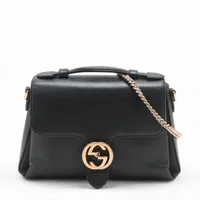 美品 グッチ クラッチバッグ セカンドバッグ インターロッキング オールレザー グッチ GUCCI クラッチ・セカンドバッグ インターロッキングG