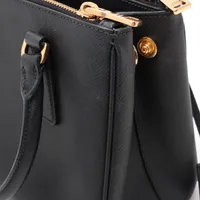 プラダ サフィアーノラクス レザー 2WAYハンドバッグ ブラック